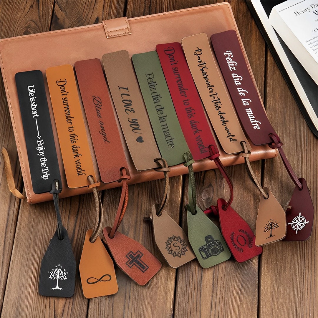 Personalized Leather Bookmark