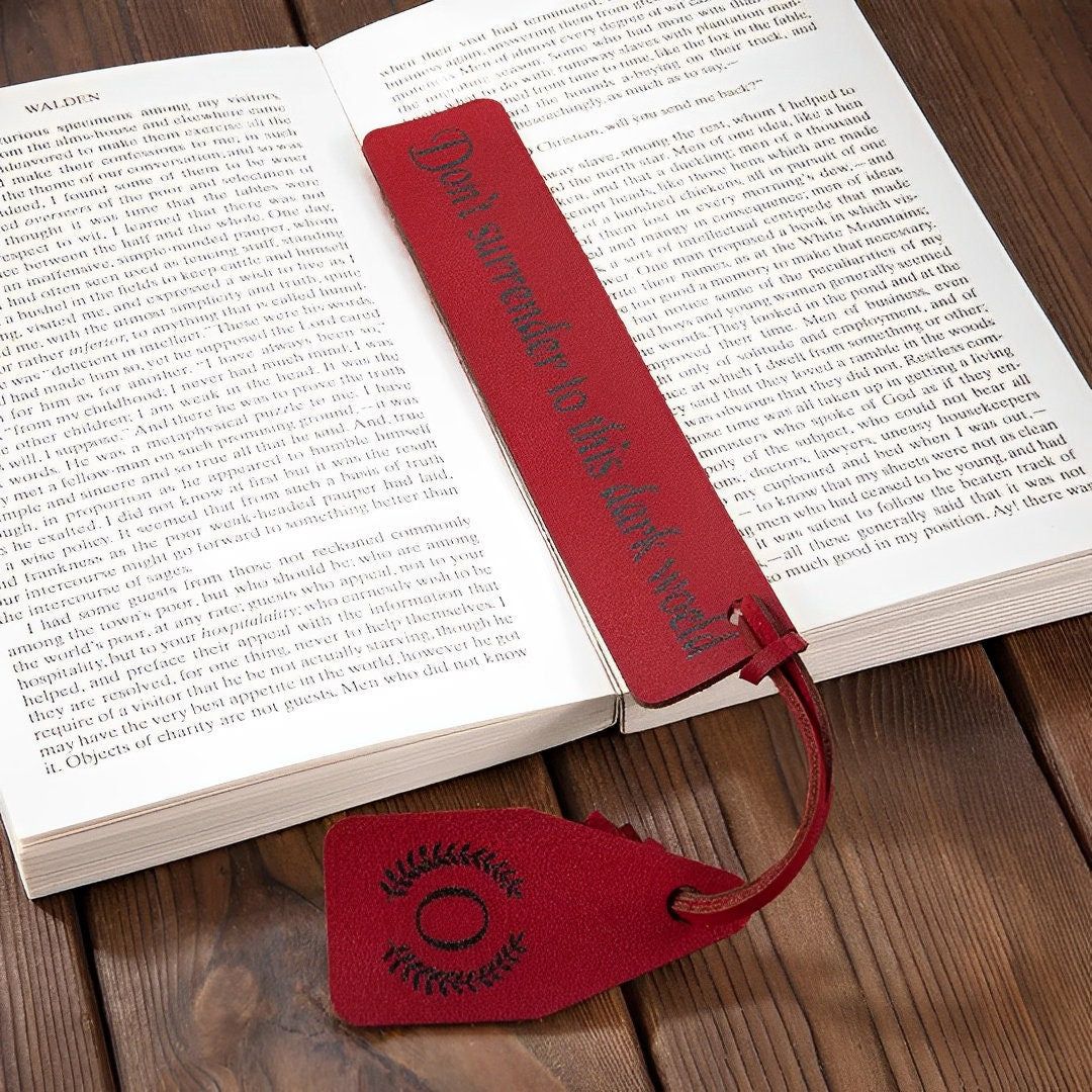 Personalized Leather Bookmark