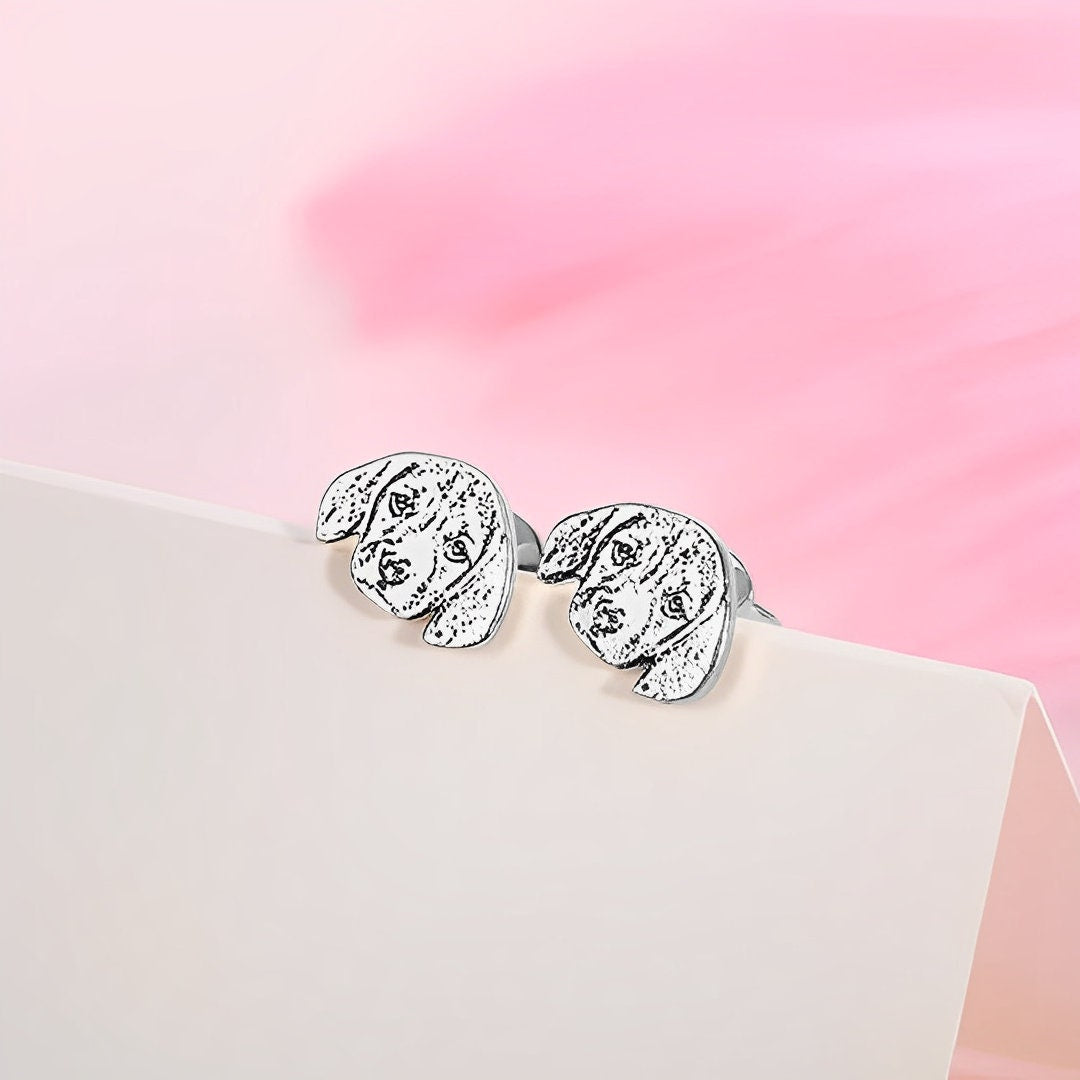 Personalized Pet Photo Stud Earrings