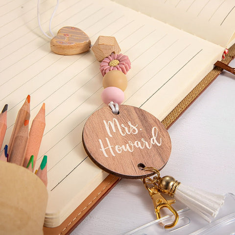 Boho Style Teacher Lanyard with Custom Name
