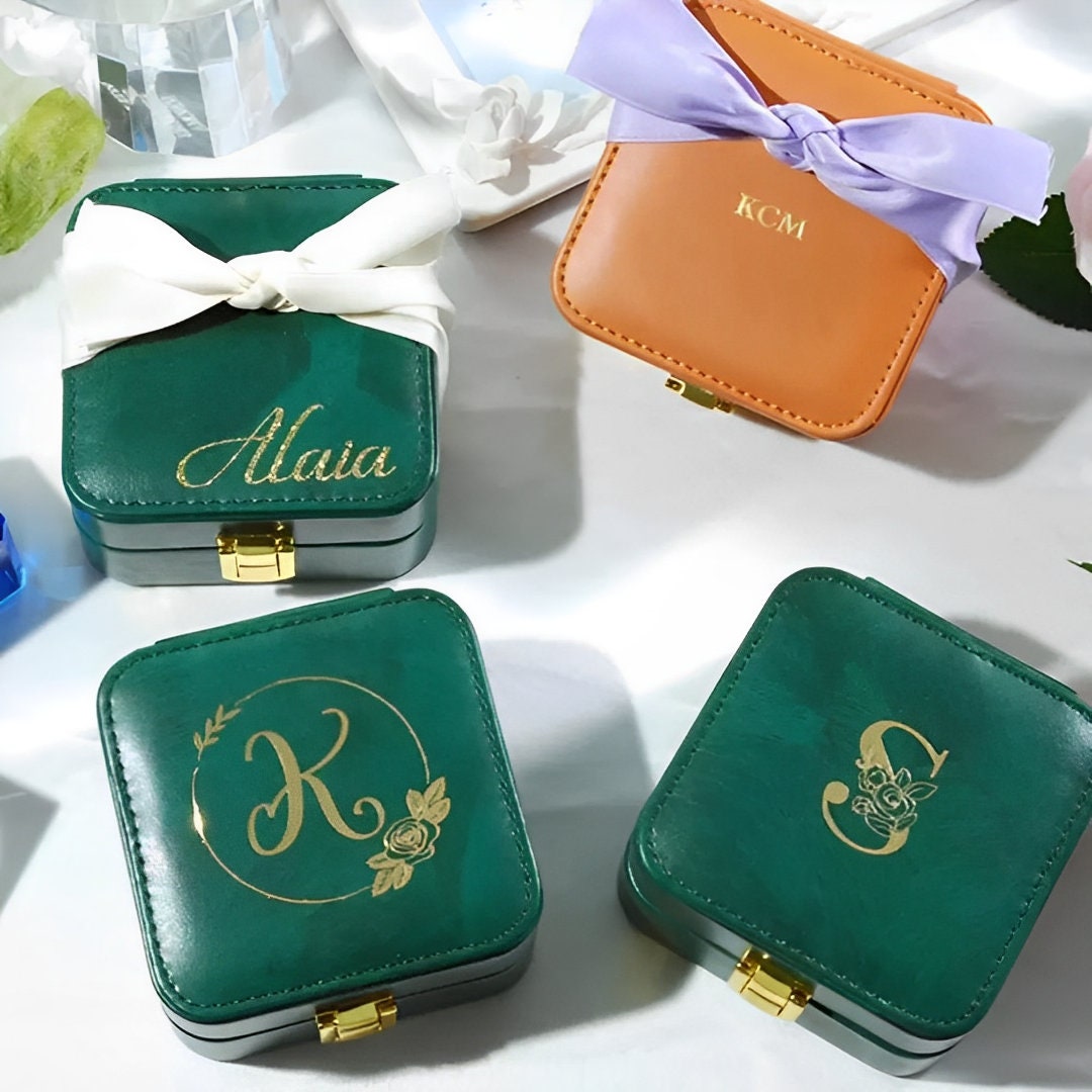 Personalisierte Schmuckschatulle aus Leder – Bella Olivia Gifts