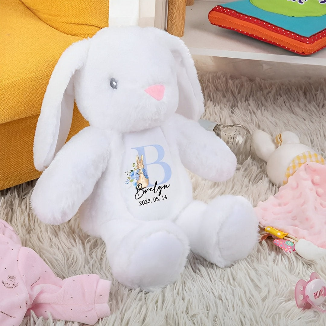 Personalized Name & Initial Bunny Plush Toy