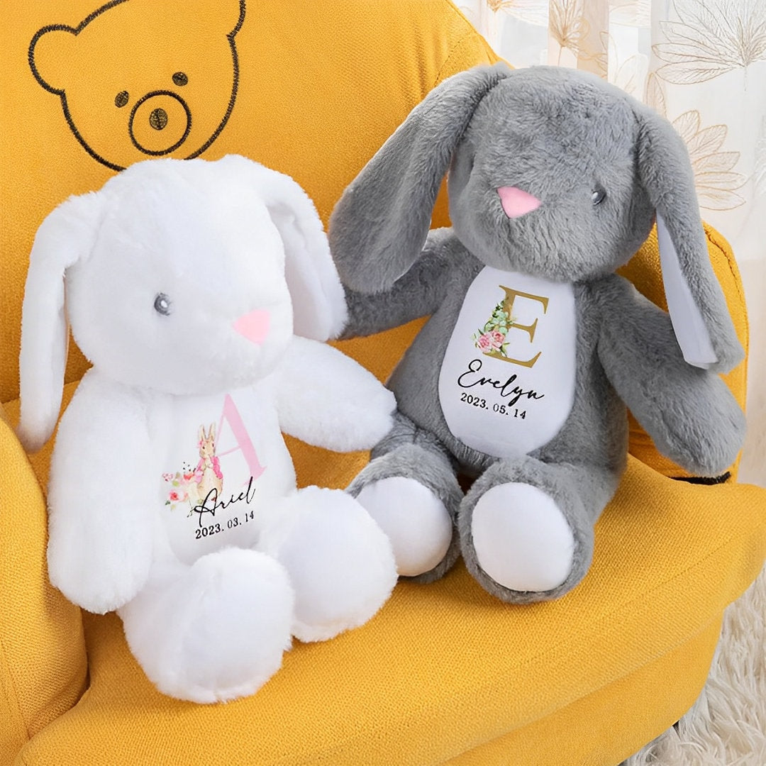 Personalized Name & Initial Bunny Plush Toy