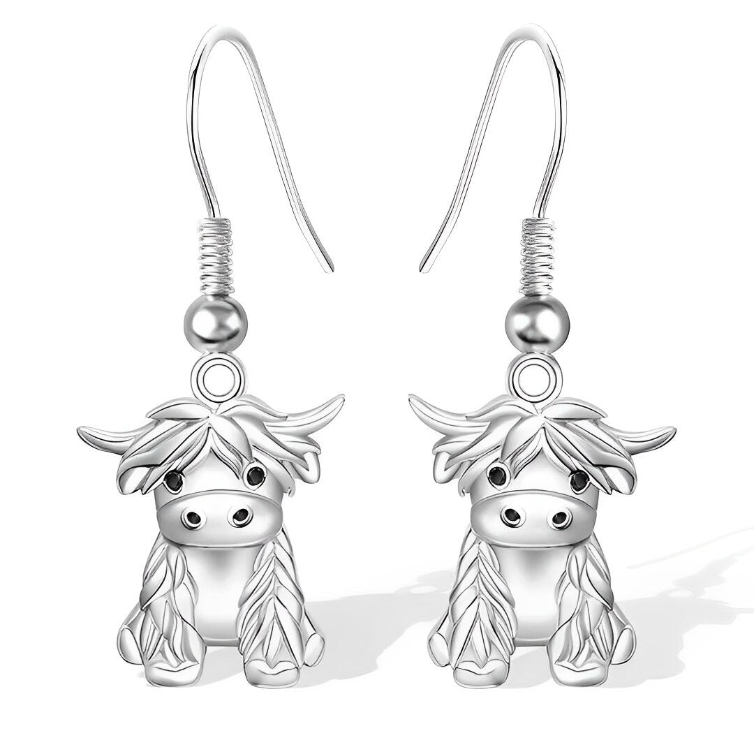 Highland Cow Dangly Earrings