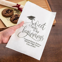 Abschlussgeschenktüten, personalisiert mit Name, Schule und Jahr