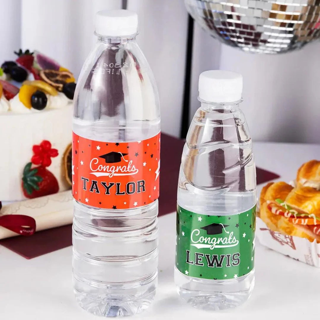 Custom Graduation Labels Sets for Water Bottles