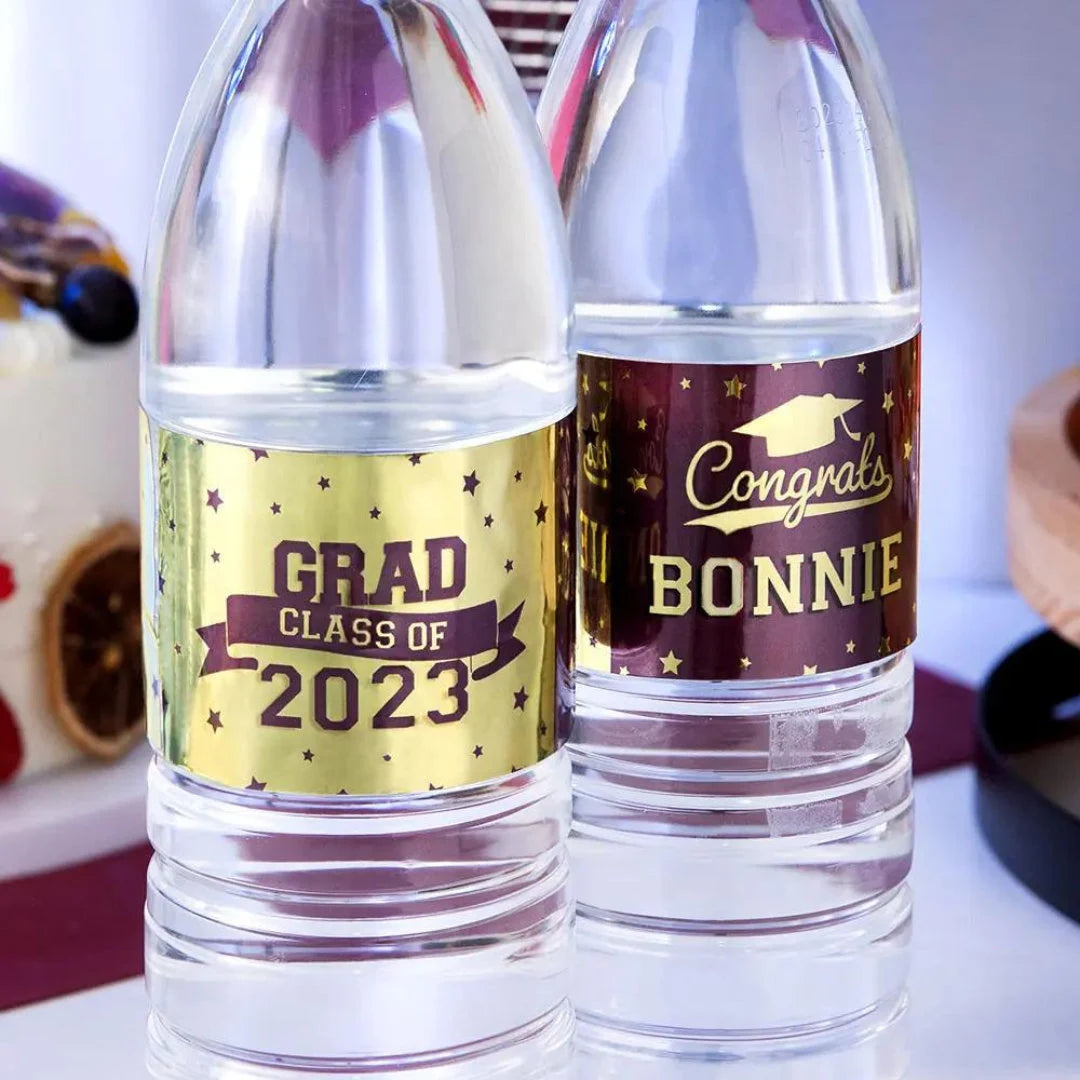 Custom Graduation Labels Sets for Water Bottles