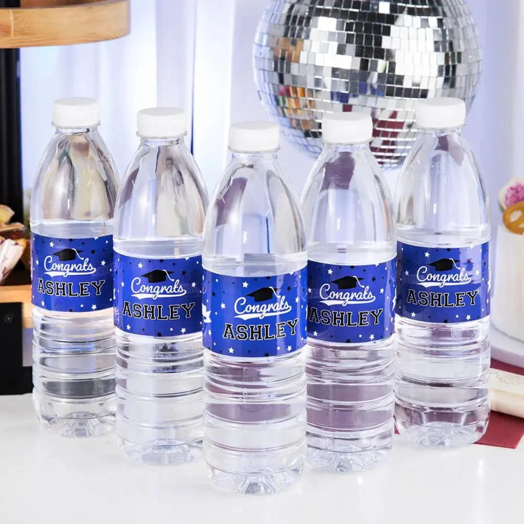 Custom Graduation Labels Sets for Water Bottles