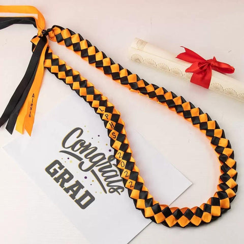 Graduation Honor Ribbon Lei with Custom Name