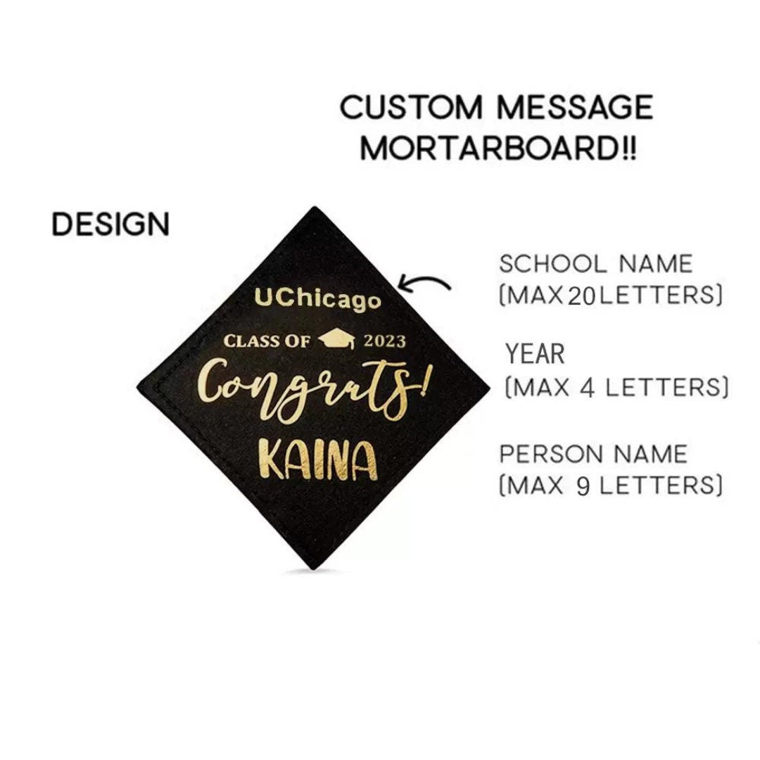 Personalized Graduation Teddy Bear with School Badge, Degree and Name