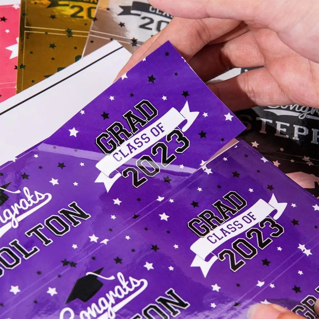 Custom Graduation Labels Sets for Water Bottles