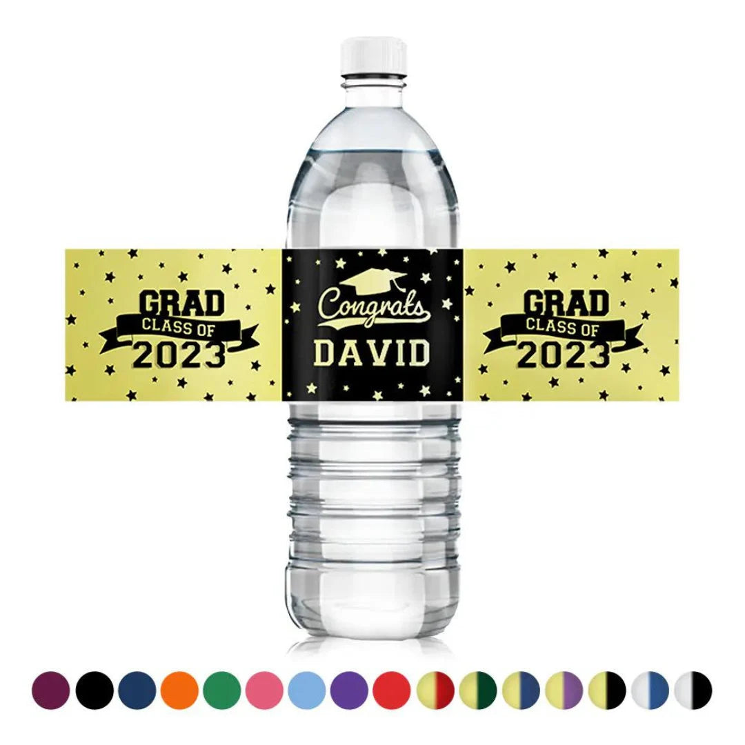 Custom Graduation Labels Sets for Water Bottles