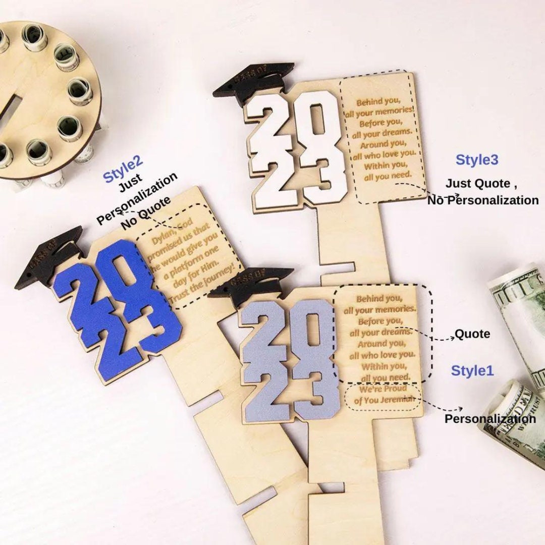 Graduation Money Holder with Custom Message and Year