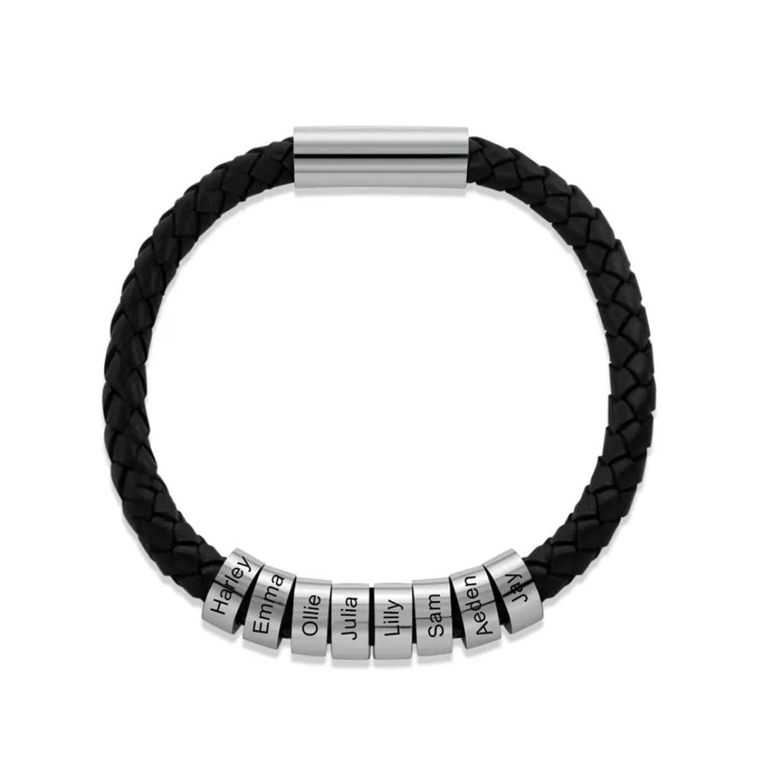 Personalized Names Braided Bracelet