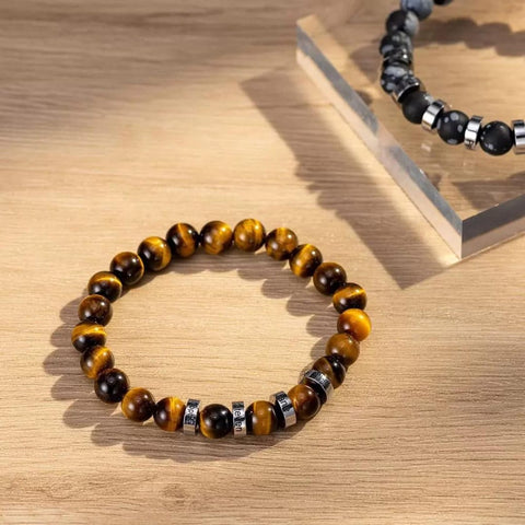 Personalized Beaded Bracelet with Name Charms