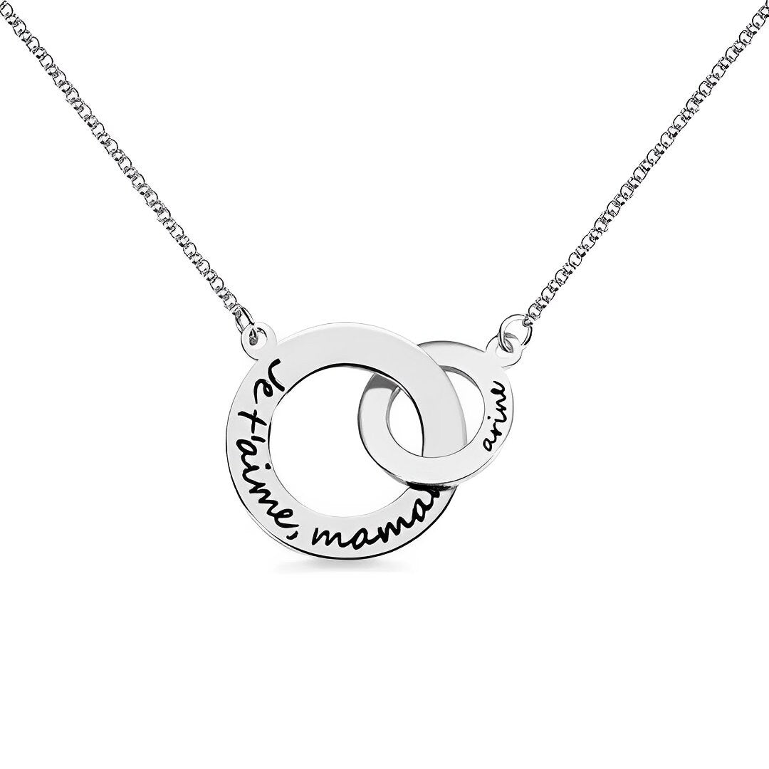 Personalized Interlocking Circle Necklace
