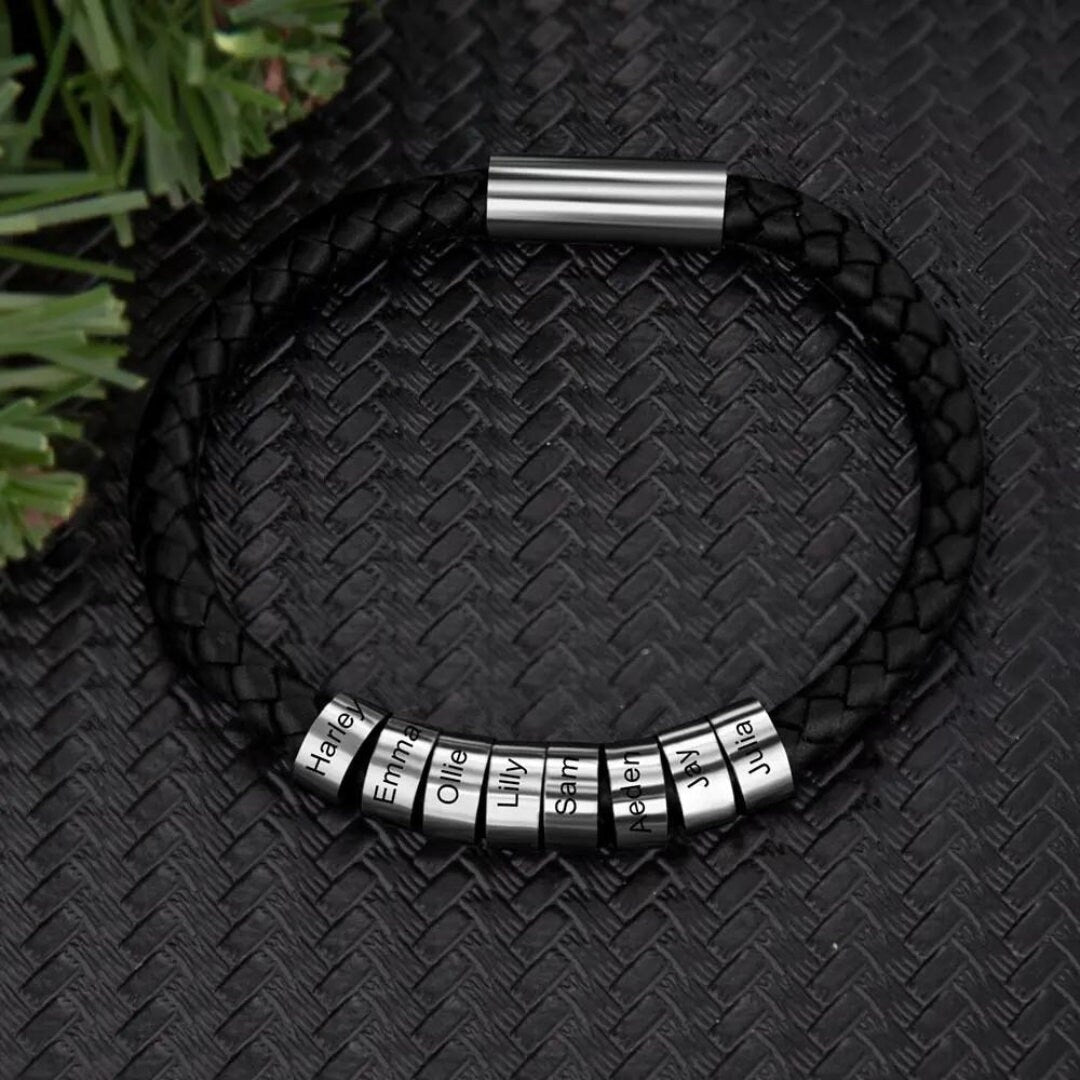 Personalized Names Braided Bracelet