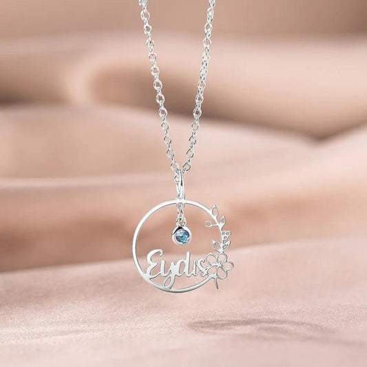 Personalized Name Necklace with Birthstone