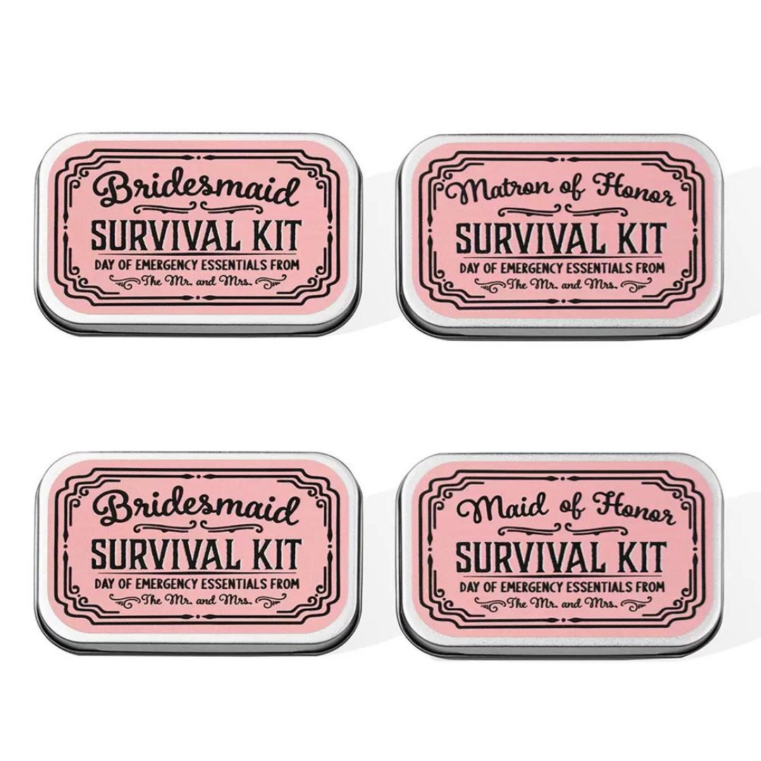 Personalized Mini Tin Bridesmaid Survival Kit