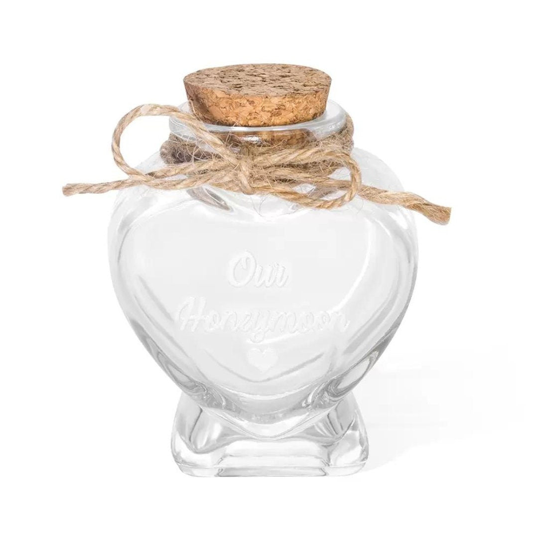 Personalized Heart Shaped Glass Jar