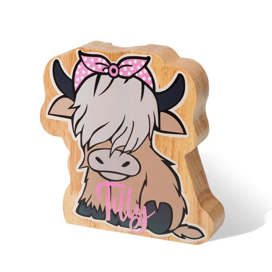 Personalized Highland Cow Piggy Bank