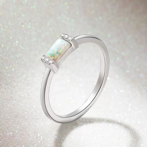 Baguette Opal Ring