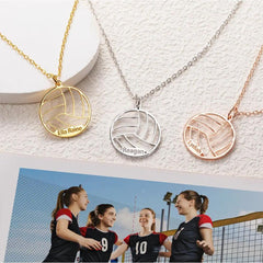 Personalisierte Volleyball-Halskette mit Namen