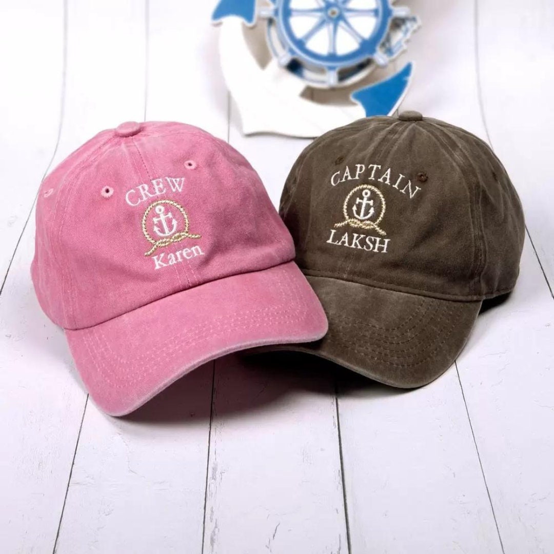 Boat Crew Embroidered Vintage Style Cap