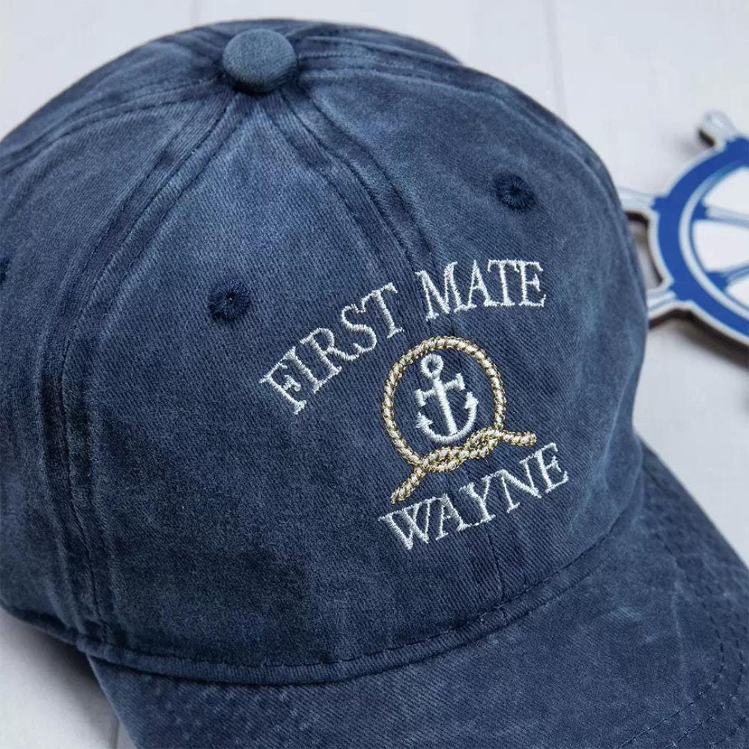 Boat Crew Embroidered Vintage Style Cap