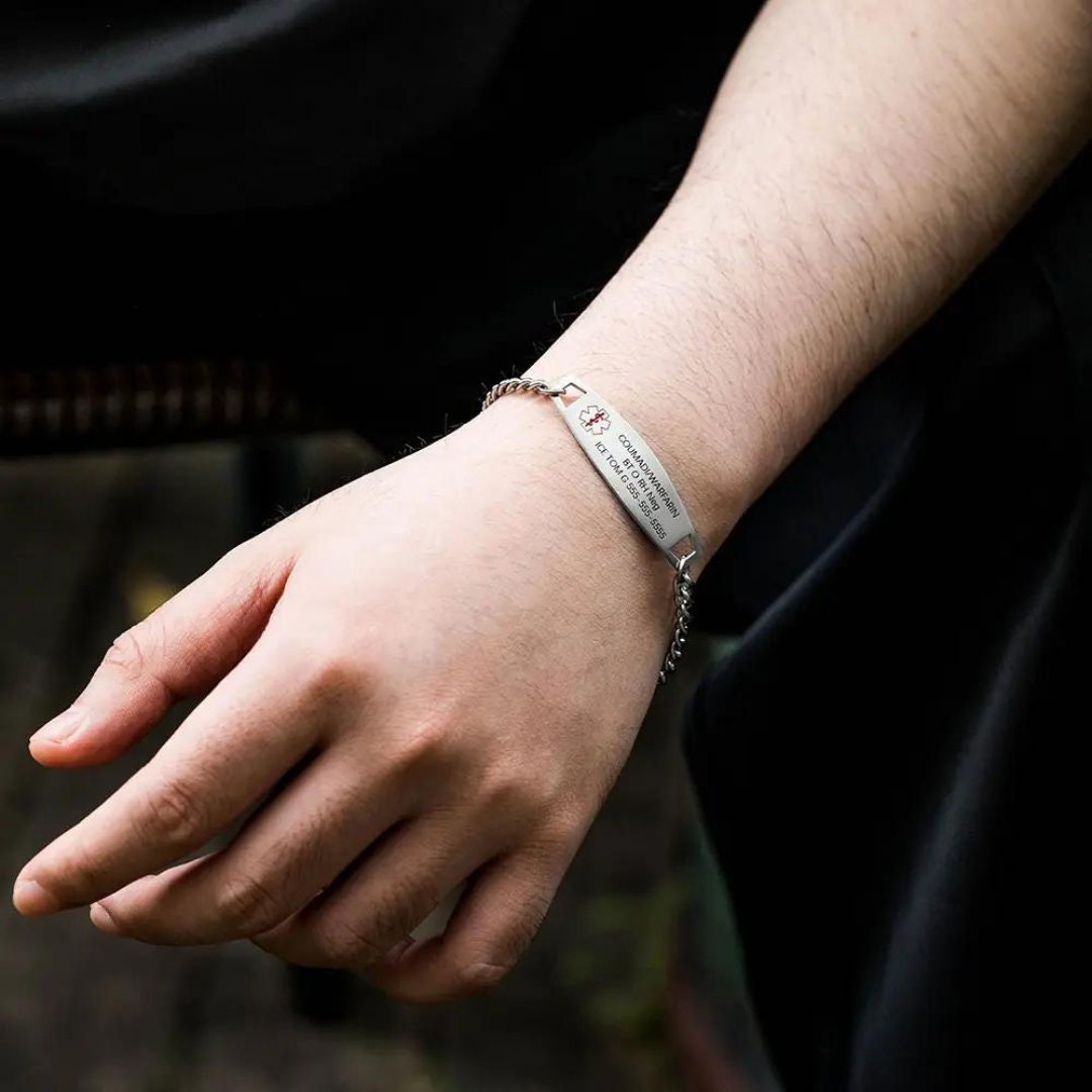 Custom Medical ID Tag Bracelet