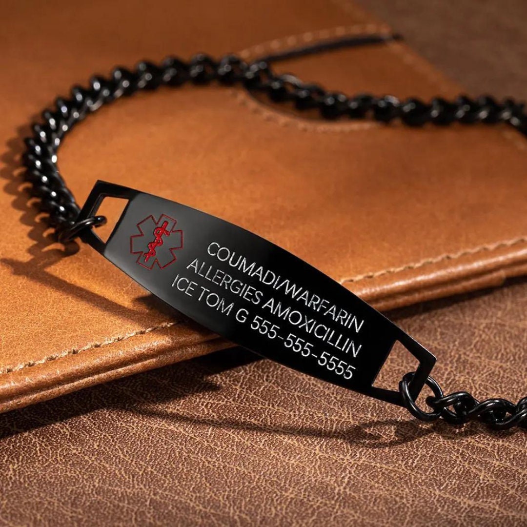 Custom Medical ID Tag Bracelet