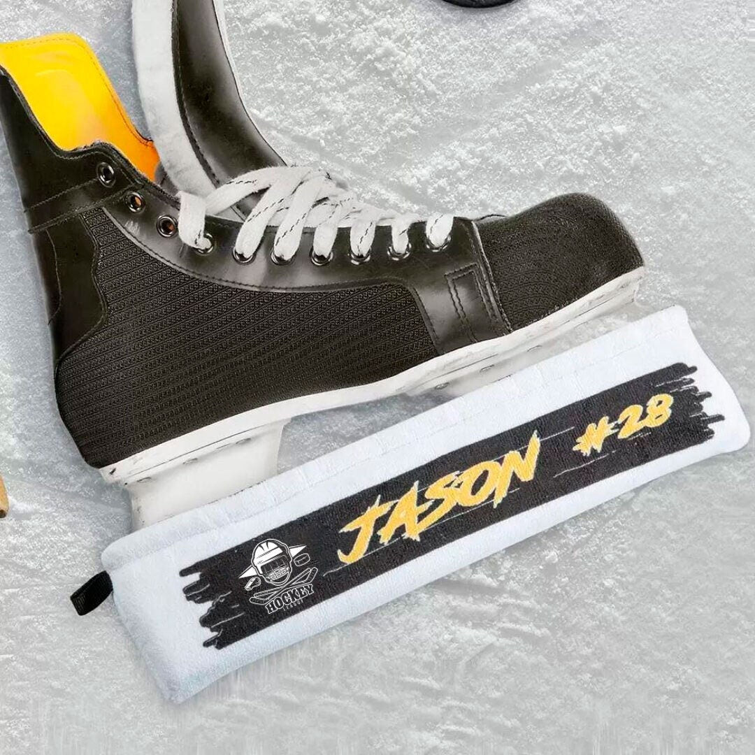 Personalized Ice Skate Blade Covers and Towel