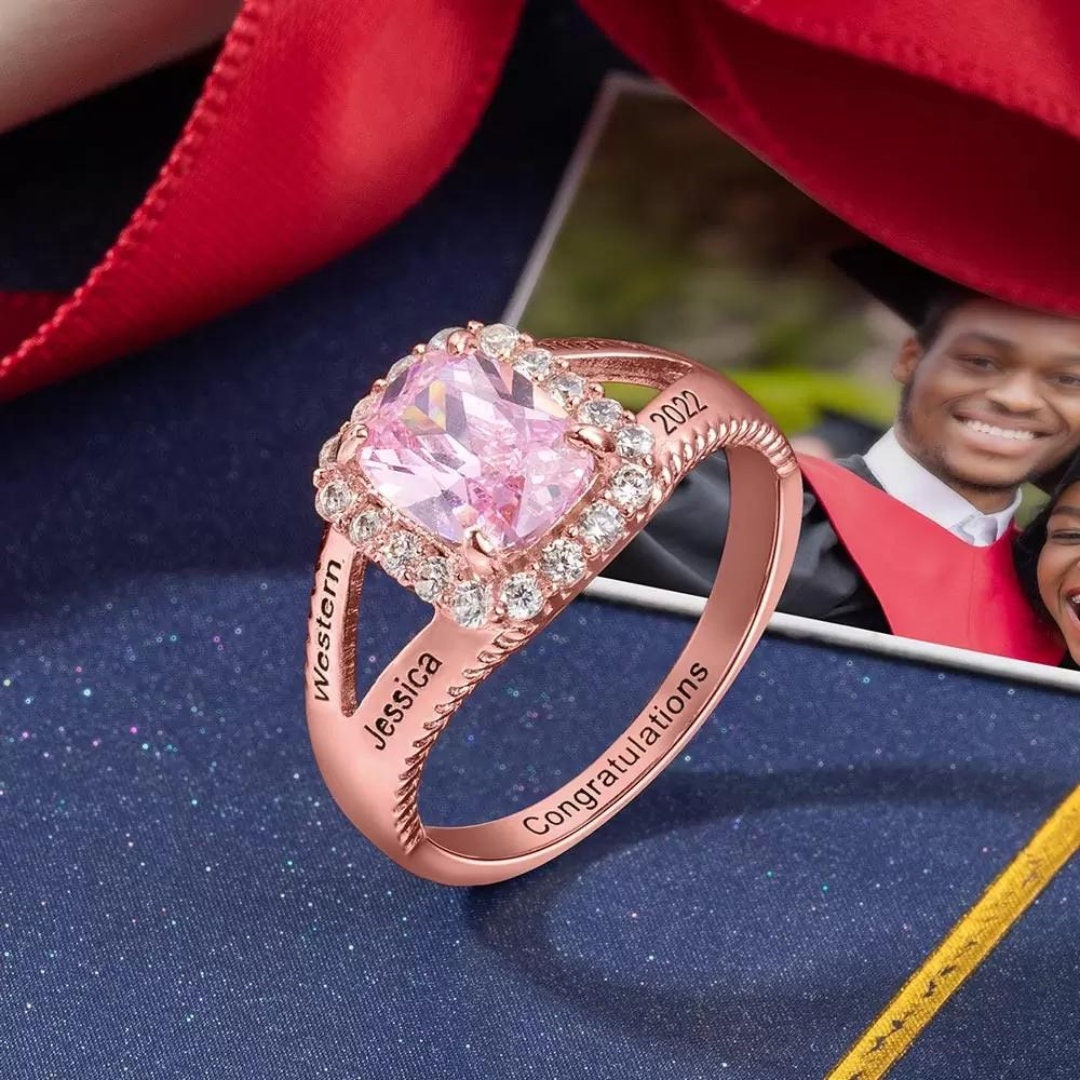 Personalized Name Graduation Ring