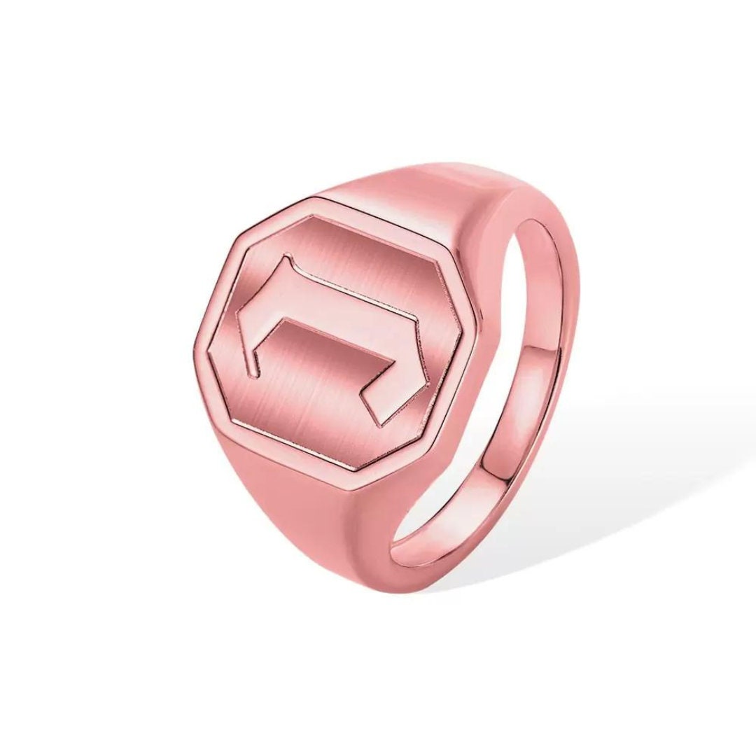 Personalized Initial Signet Ring