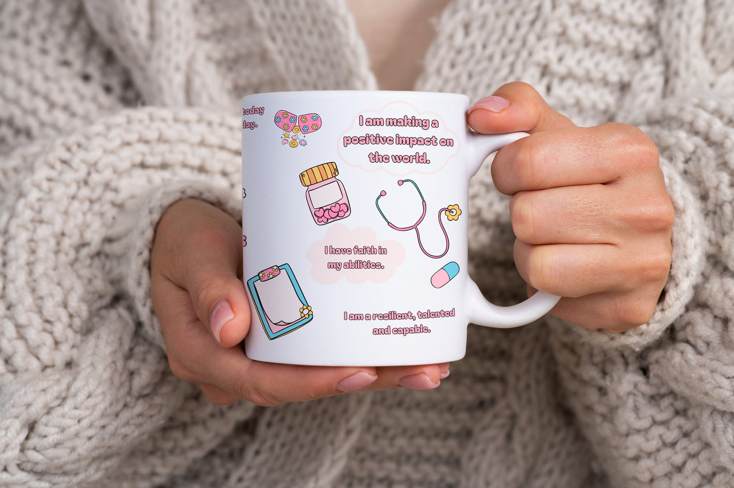 Empowering Affirmations for Nurses on 11oz Ceramic Mug