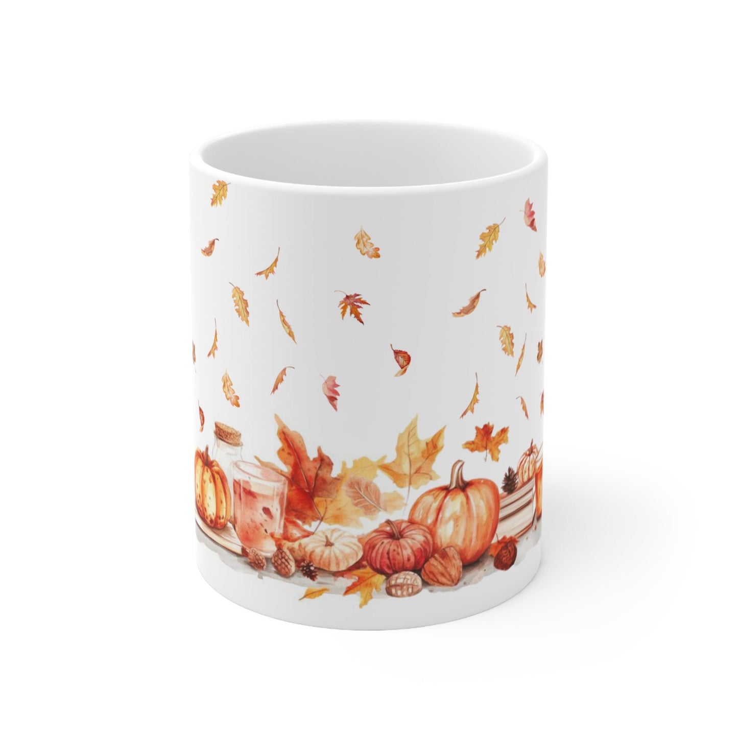 Autumn Falling Leaves Style 11oz Ceramic Mug