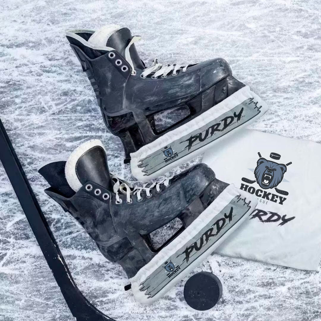 Personalized Ice Skate Blade Covers and Towel