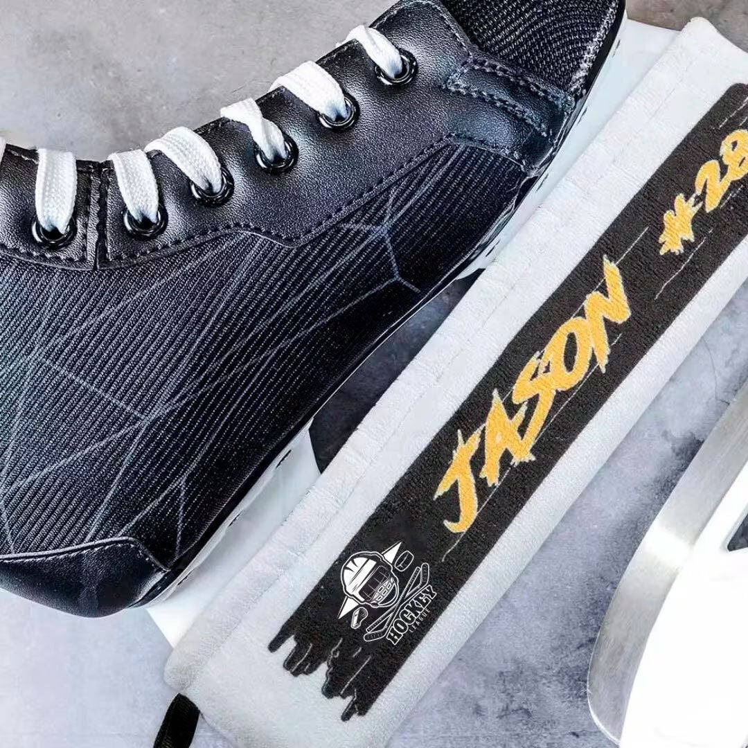 Personalized Ice Skate Blade Covers and Towel