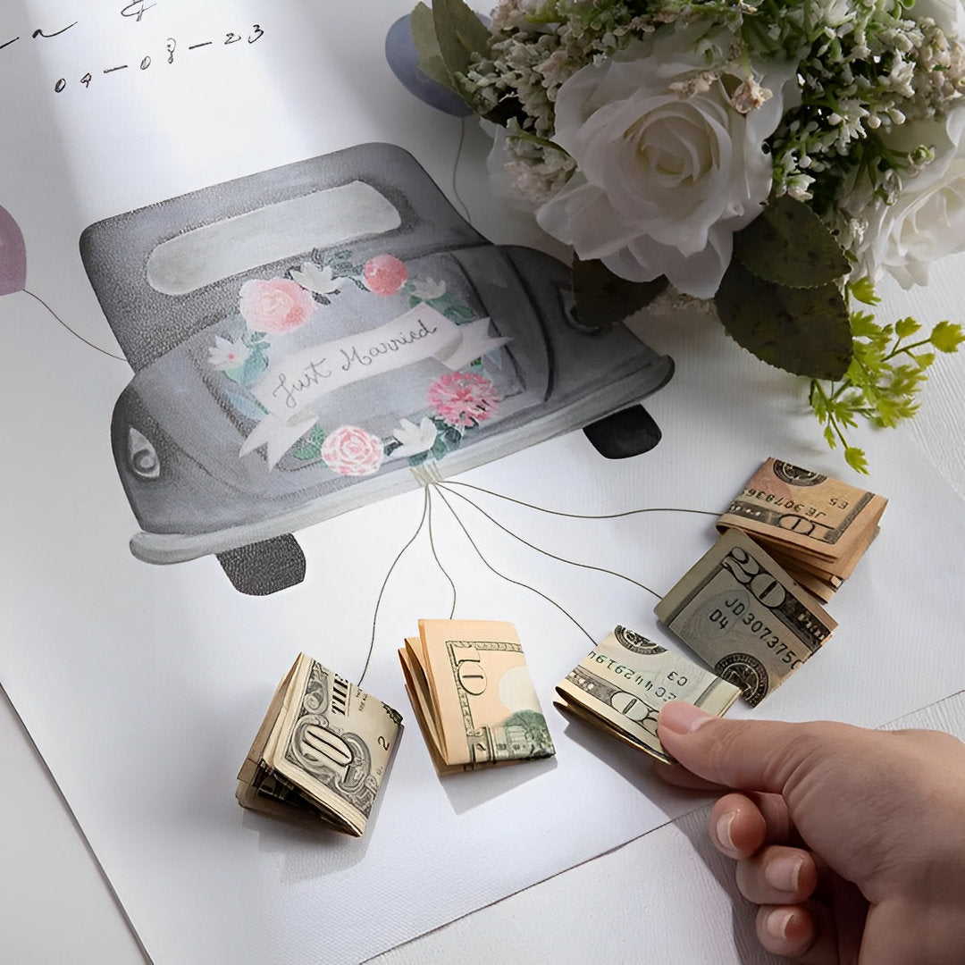 Personalized Wedding Car Canvas Poster