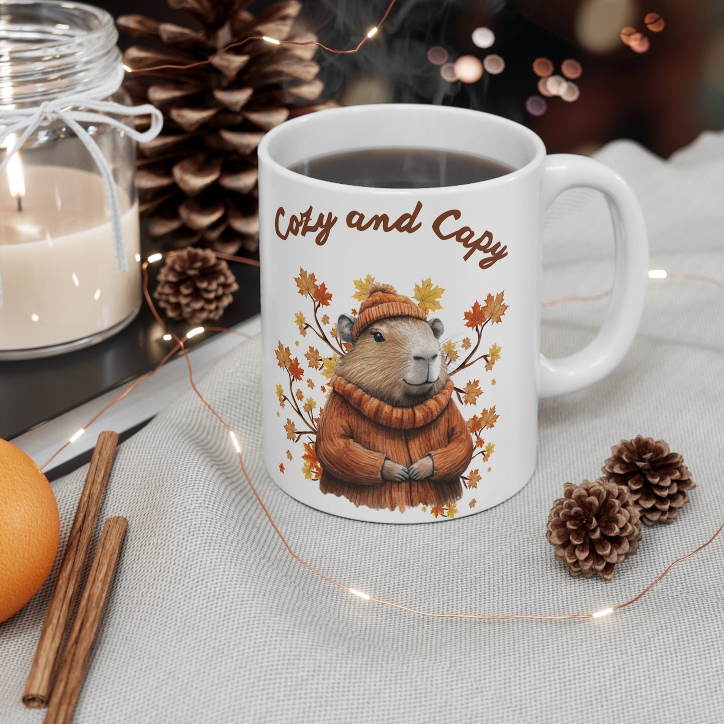 Adorable Capybara Cozy and Capy Mug