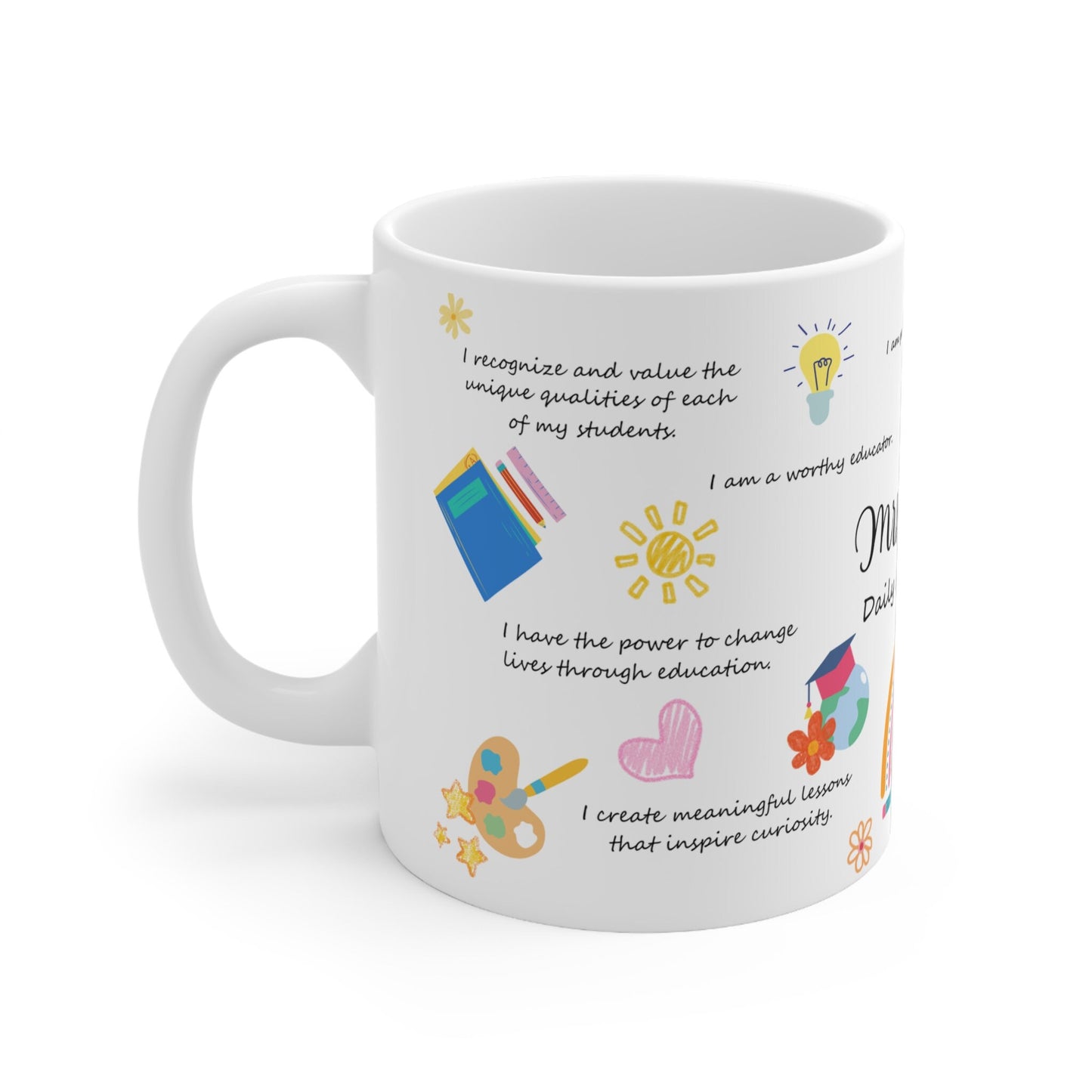 Personalized Teacher Positive Affirmations Mug