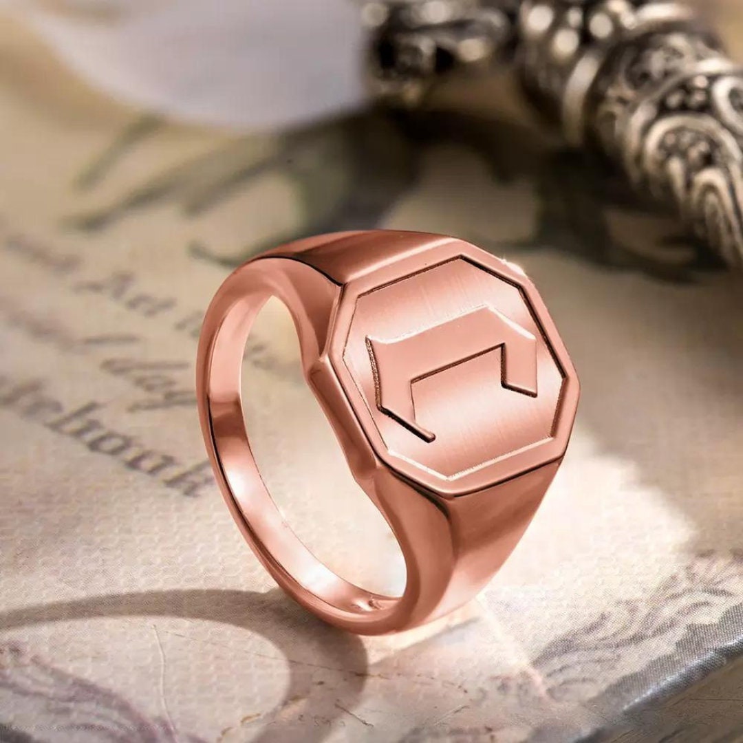 Personalized Initial Signet Ring