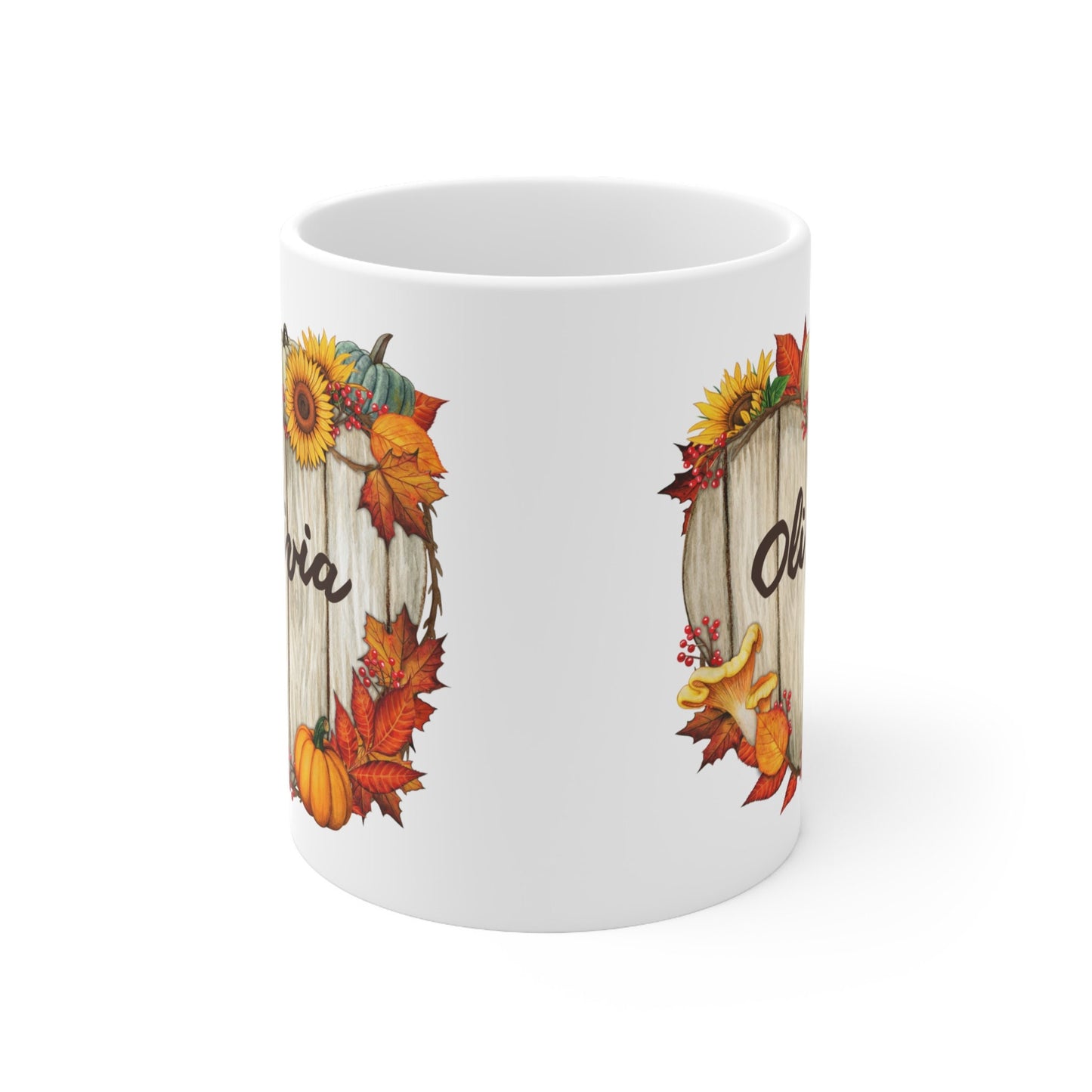 Custom Name Autumn Pumpkin Mug
