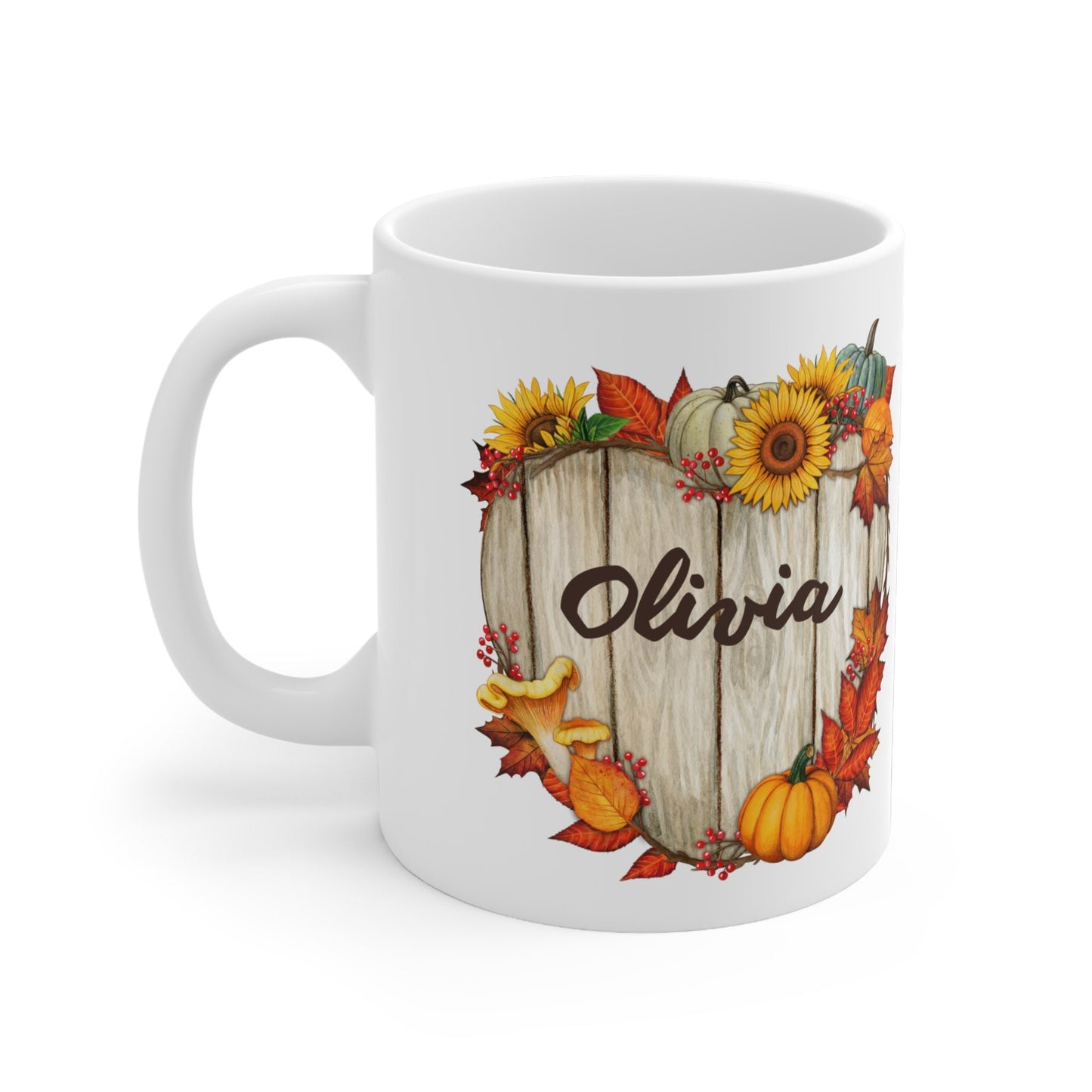 Custom Name Autumn Pumpkin Mug