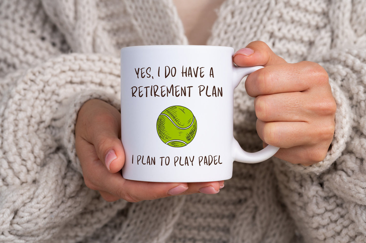 'Yes I Do Have A Retirement Plan, I Plan To Play Padel' 11oz Ceramic Mug