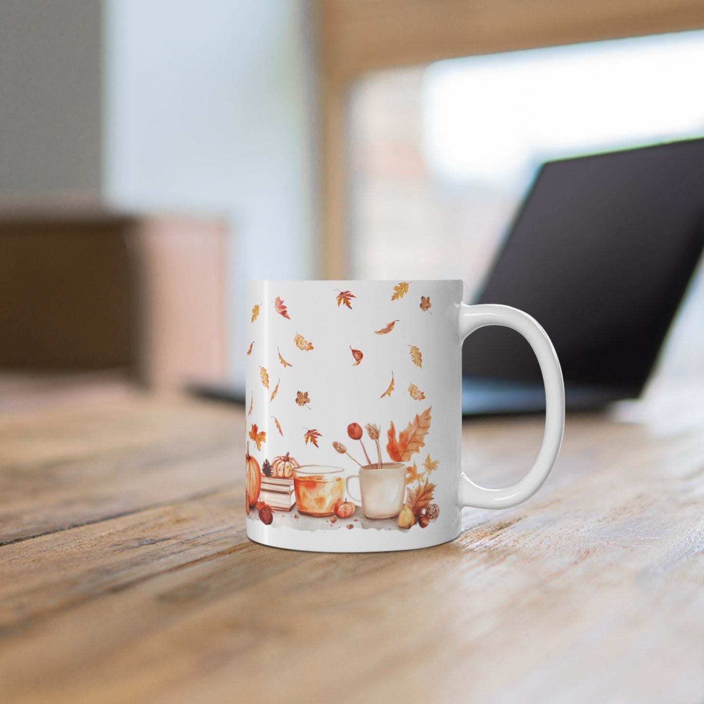 Autumn Falling Leaves Style 11oz Ceramic Mug