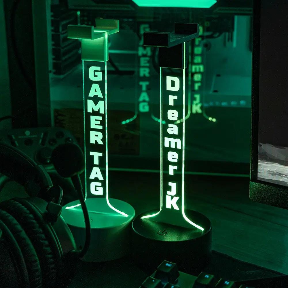 Personalized Gamertag Headphone Stand