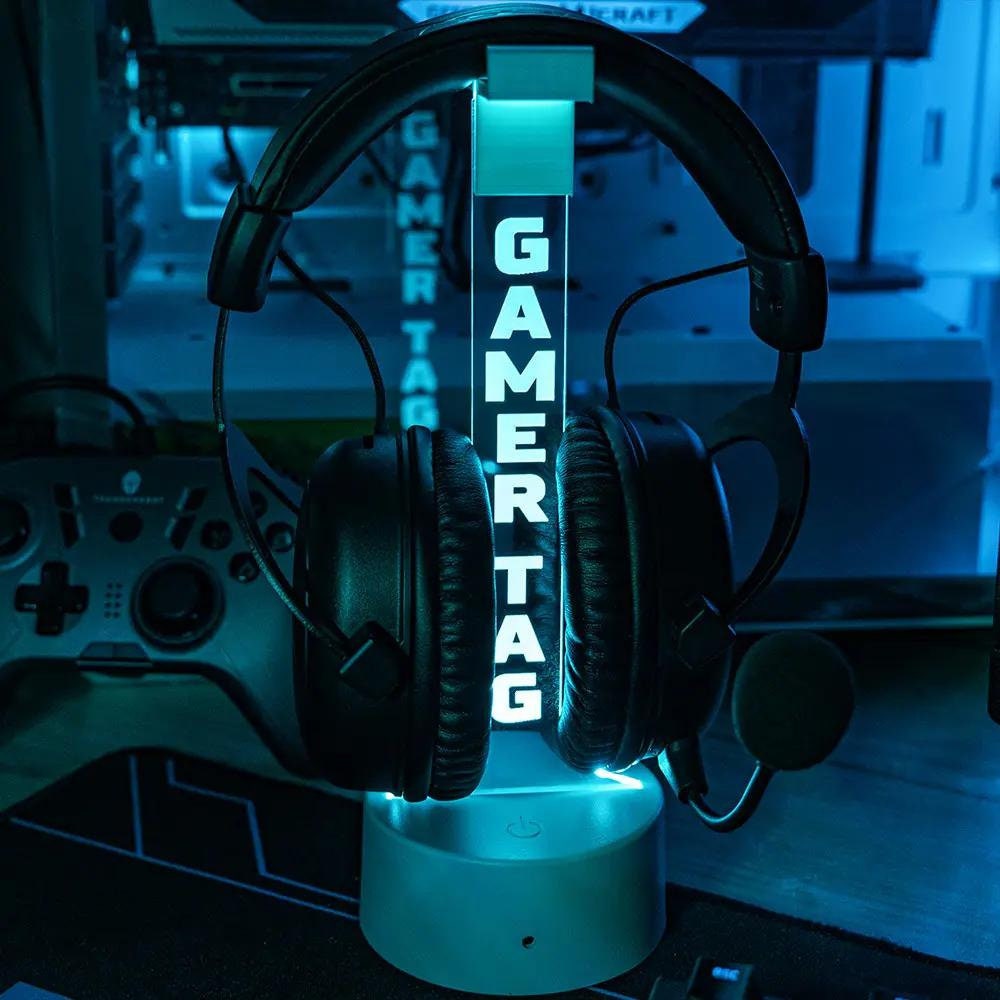 Personalized Gamertag Headphone Stand