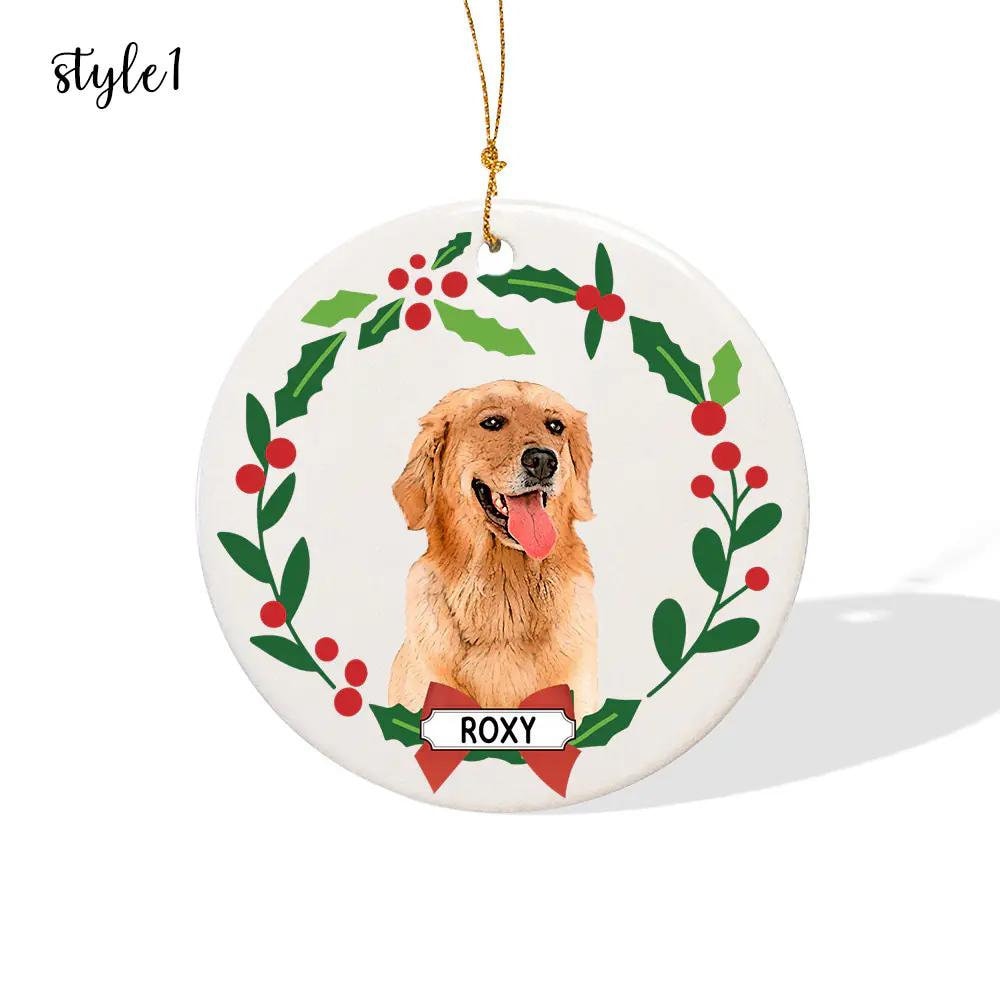 Custom Christmas Pet Portrait Ornament