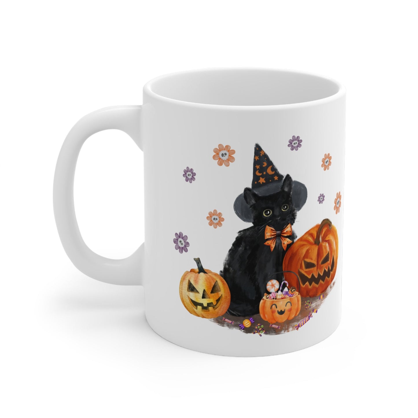 Halloween Black Cat Spooky Season Mug